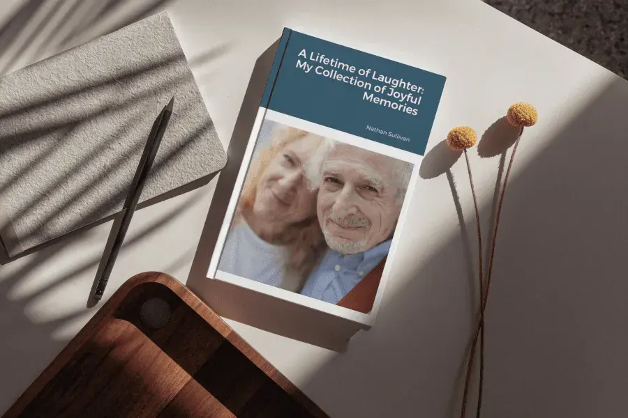 Hardcover Kindred Tales Memoir containing a couple's life story