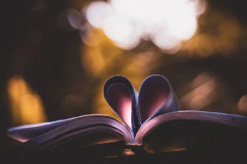 Kindred Tales keepsake book pages shaped as heart